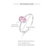 Sterling Silver Sweet Plating Inlay Geometric Zircon Open Rings main image 6