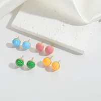 1 Pair Vintage Style Simple Style Round Plating Copper 14K Gold Plated Ear Studs main image 2