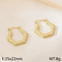 1 Pair Vintage Style Solid Color Plating 304 Stainless Steel 18K Gold Plated Earrings sku image 4