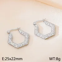 1 Pair Vintage Style Solid Color Plating 304 Stainless Steel 18K Gold Plated Earrings sku image 2