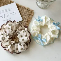 Women's Sweet Color Block Cloth Printing Hair Tie main image 5