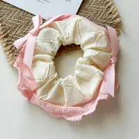 Women's Sweet Color Block Cloth Printing Hair Tie sku image 1