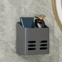 Home Bathroom Cosmetic Shelf, Wall-Mounted Bathroom Toothpaste Comb Storage Shaver Rack main image 4