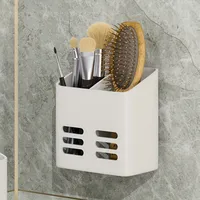 Home Bathroom Cosmetic Shelf, Wall-Mounted Bathroom Toothpaste Comb Storage Shaver Rack main image 5