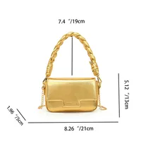Women's Medium Pu Leather Solid Color Elegant Vintage Style Magnetic Buckle Square Bag main image 4