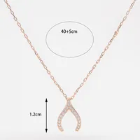 Sterling Silver 14K Gold Plated White Gold Plated Elegant Romantic Plating Inlay Solid Color Zircon Pendant Necklace sku image 1