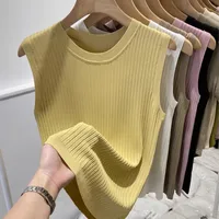 Women's Sleeveless Tank Tops Simple Style Solid Color main image 4