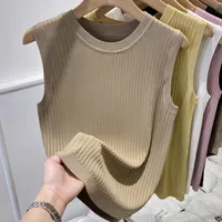 Women's Sleeveless Tank Tops Simple Style Solid Color main image 2