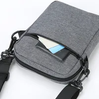Men's Solid Color Oxford Cloth Zipper Crossbody Bag main image 2