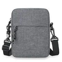 Men's Solid Color Oxford Cloth Zipper Crossbody Bag sku image 2