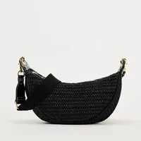 Women's Medium Straw Solid Color Vacation Streetwear Weave Magnetic Buckle Underarm Bag main image 4