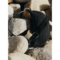 Women's Medium Straw Solid Color Vacation Streetwear Weave Magnetic Buckle Underarm Bag main image 5