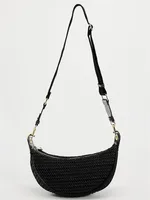 Women's Medium Straw Solid Color Vacation Streetwear Weave Magnetic Buckle Underarm Bag sku image 2