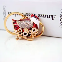 Cute Chicken Zinc Alloy Plating Inlay Rhinestones Unisex Bag Pendant Keychain main image 2