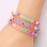 Cute Handmade Romantic Letter Beaded Imitation Pearl Wholesale Bracelets main image 3