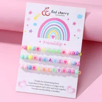 Cute Handmade Romantic Letter Beaded Imitation Pearl Wholesale Bracelets main image 5
