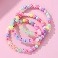 Cute Handmade Romantic Letter Beaded Imitation Pearl Wholesale Bracelets main image 4