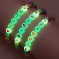 Cute Handmade Romantic Letter Beaded Imitation Pearl Wholesale Bracelets main image 2