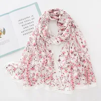 Women's Retro Simple Style Digital Printing Chiffon Scarf sku image 28