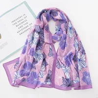 Women's Retro Simple Style Digital Printing Chiffon Scarf sku image 5