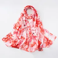 Women's Retro Simple Style Digital Printing Chiffon Scarf sku image 25