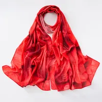 Women's Retro Simple Style Digital Printing Chiffon Scarf sku image 42