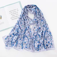 Women's Retro Simple Style Digital Printing Chiffon Scarf sku image 29