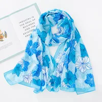 Women's Retro Simple Style Digital Printing Chiffon Scarf sku image 6