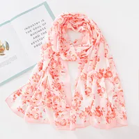 Women's Retro Simple Style Digital Printing Chiffon Scarf sku image 32