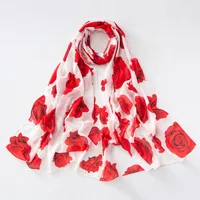 Women's Retro Simple Style Digital Printing Chiffon Scarf sku image 44