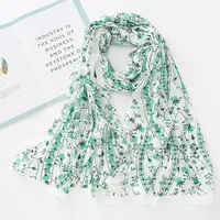 Women's Retro Simple Style Digital Printing Chiffon Scarf sku image 1
