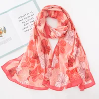Women's Retro Simple Style Digital Printing Chiffon Scarf sku image 7