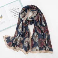 Women's Retro Simple Style Digital Printing Chiffon Scarf sku image 4