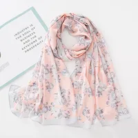 Women's Retro Simple Style Digital Printing Chiffon Scarf sku image 10