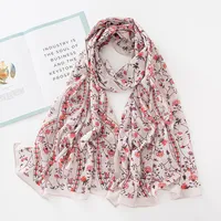 Women's Retro Simple Style Digital Printing Chiffon Scarf sku image 27