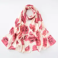 Women's Retro Simple Style Digital Printing Chiffon Scarf sku image 23