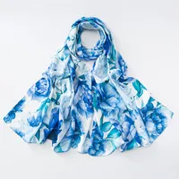 Women's Retro Simple Style Digital Printing Chiffon Scarf sku image 24