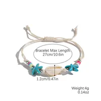 Hip-Hop Vintage Style Simple Style Tortoise Starfish Shell Beaded Knitting Women's Bracelets main image 8