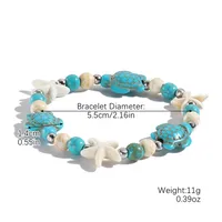 Hip-Hop Vintage Style Simple Style Tortoise Starfish Shell Beaded Knitting Women's Bracelets main image 7