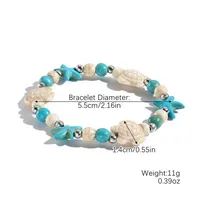 Hip-Hop Vintage Style Simple Style Tortoise Starfish Shell Beaded Knitting Women's Bracelets main image 9