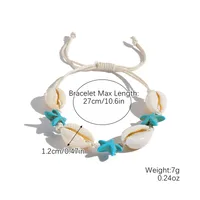 Hip-Hop Vintage Style Simple Style Tortoise Starfish Shell Beaded Knitting Women's Bracelets main image 6