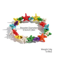 Hip-Hop Vintage Style Simple Style Tortoise Starfish Shell Beaded Knitting Women's Bracelets main image 2