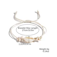 Hip-Hop Vintage Style Simple Style Tortoise Starfish Shell Beaded Knitting Women's Bracelets main image 4