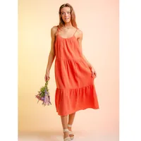 Women's Strap Dress Simple Style Strap Sleeveless Solid Color Midi Dress Holiday Daily main image 2
