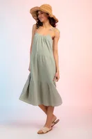 Women's Strap Dress Simple Style Strap Sleeveless Solid Color Midi Dress Holiday Daily sku image 17