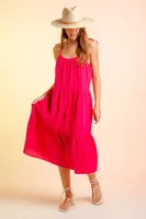 Women's Strap Dress Simple Style Strap Sleeveless Solid Color Midi Dress Holiday Daily sku image 8