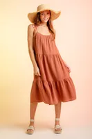 Women's Strap Dress Simple Style Strap Sleeveless Solid Color Midi Dress Holiday Daily sku image 23