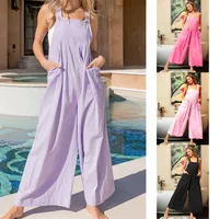 Women's Sleeveless Bodysuits Simple Style Solid Color main image 1
