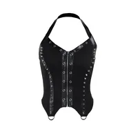 Women's Halter Crisscross Tank Tank Tops Punk Solid Color main image 5
