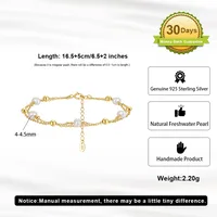 925 Sterling Silver Freshwater Pearl Bracelets Elegant main image 7